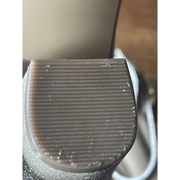 Idifu Sparkly Gold Chunky 4" Heels Ankle Strap Size 8.5 Prom Wedding Fun Formal - Picture 13 of 14